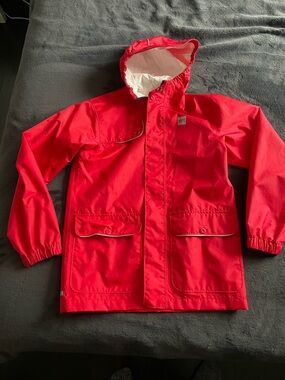 MEC Kids' Red Hooded Raincoat - youth 12